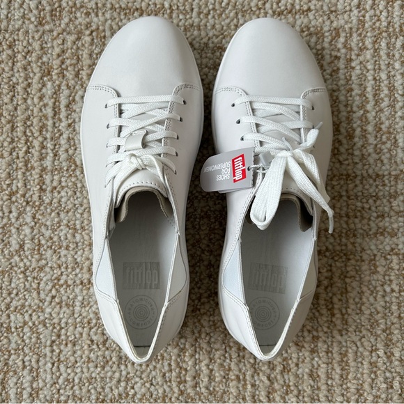 NIB Fitflop F-Sporty Lace-up Sneaker in Urban White - Size 8 - Picture 3 of 13